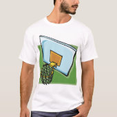Basketbal Hoop Sport Backboard en Net T-shirt (Voorkant)