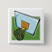 Basketbal Hoop Sport Backboard en Net Vierkante Button 5,1 Cm (Voorkant)