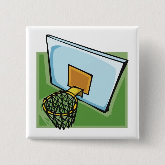 Basketbal Hoop Sport Backboard en Net Vierkante Button 5,1 Cm (Voorkant)