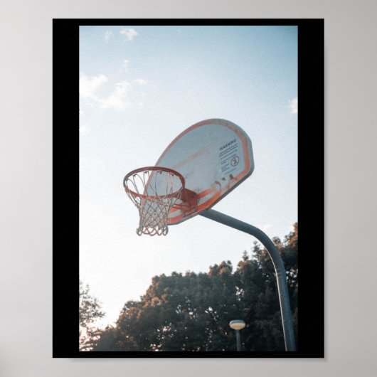 Basketbal Hoop - Sunrise Poster (Voorkant)