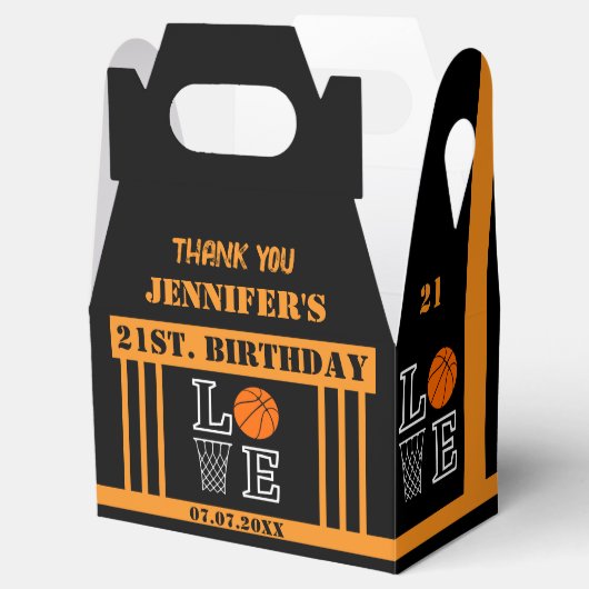 Basketbal Hoops, Basketbal Speler Gift Verjaardag Bedankdoosjes (Geopend)