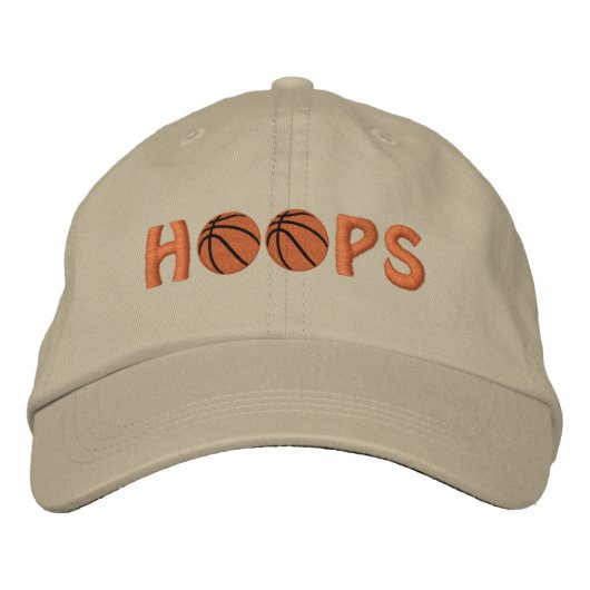 Basketbal Hoops Geborduurde Cap Pet (Voorkant)