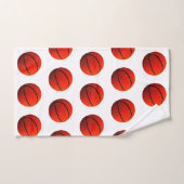 Basketbal Hoops Sinaasappel Zwarte Basketballen 4S Bad Handdoek (Handdoek)