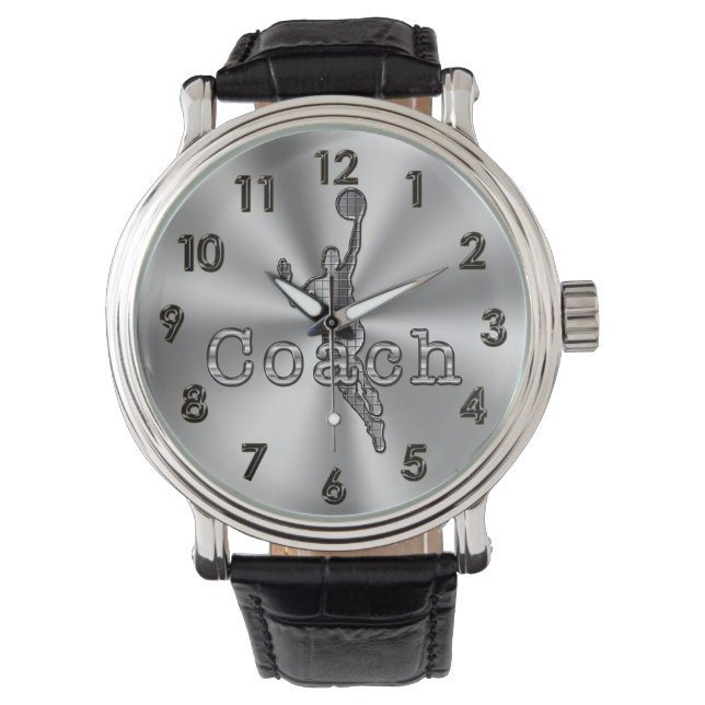 Basketbal horloge, Geschenken voor Basketbal Coach Horloge (Voorkant)
