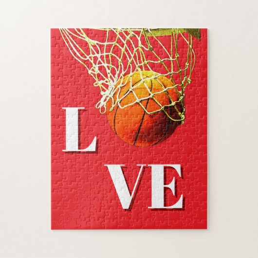 Basketbal hou ik van legpuzzel (Verticaal)