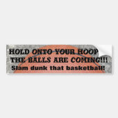 Basketbal Hou je Randjes stevig vast Bumpersticker (Voorkant)
