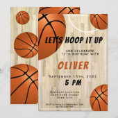 Basketbal Hout Vloer Sport Kids Verjaardag Kaart (Voorkant / Achterkant)