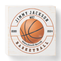 Basketbal houten doos teken