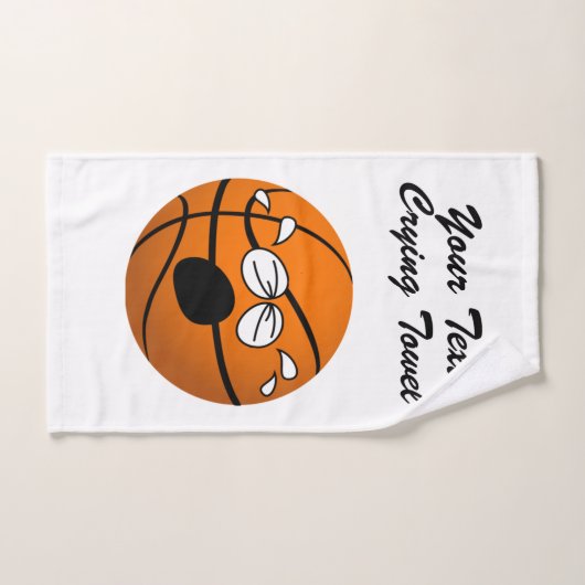 Basketbal Huilhanddoek Jouw tekst en kleur Handdoek (Handdoek)