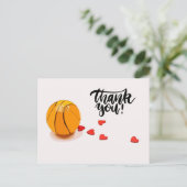 Basketbal Huwelijk  Bedankt  Ansichtkaart Briefkaart (Staand voorkant)