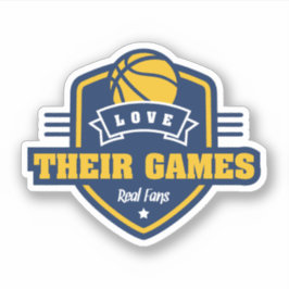 Basketbal I houdt van Hun Spel met Vele Kleur van Sticker