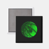 Basketbal Ierse Shamrock Lucky Clover St Patrick' Magneet (Voorkant / Achterkant)