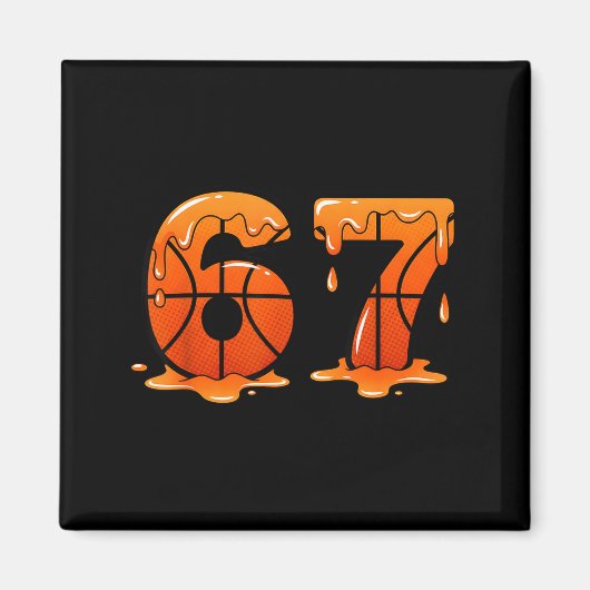 Basketbal Ijs Drip 67 Magneet (Voorkant)