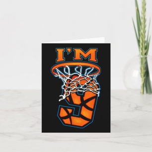 Basketbal ik ben 9 Jongen Meisje 9e verjaardag Kaart