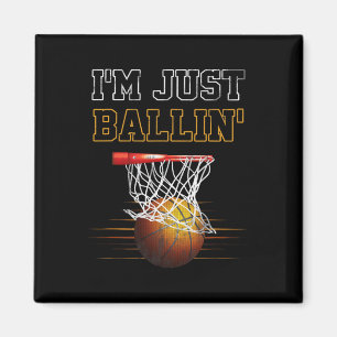 Basketbal Ik ben gewoon Ballin' Coach speler Team  Magneet