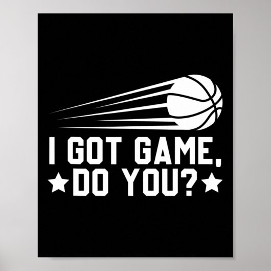 Basketbal Ik heb spel doe je Poster (Voorkant)