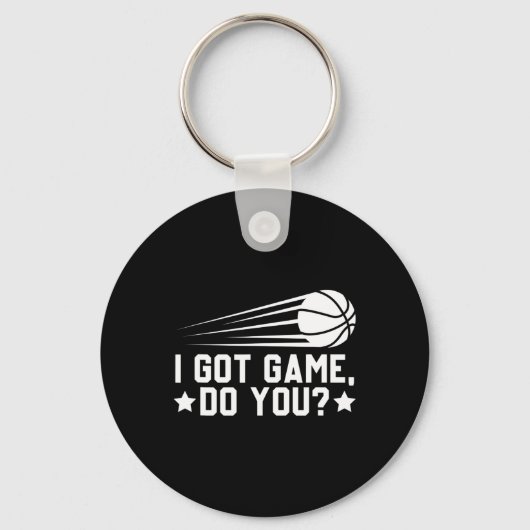 Basketbal Ik heb spel doe je Sleutelhanger (Voorkant)