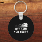 Basketbal Ik heb spel doe je Sleutelhanger (Voorkant)