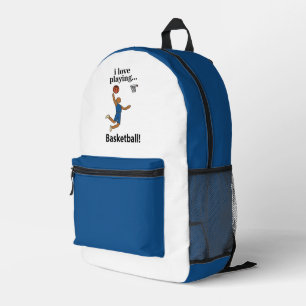 Basketbal Ik hou van Basketbal spelen Bedrukte Rugzak