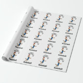 Basketbal Ik hou van Basketbal spelen Cadeaupapier (Uitgerold)