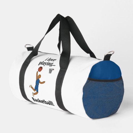 Basketbal Ik hou van Basketbal spelen Plunjezak (Rechterhoek)