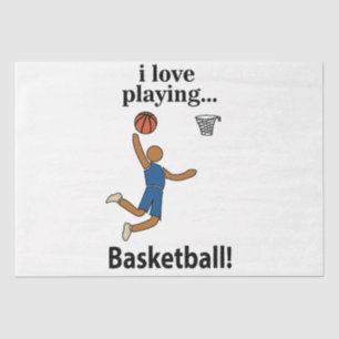 Basketbal Ik hou van Basketbal spelen Tissuepapier