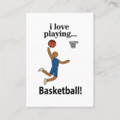 Basketbal Ik hou van basketbal spelen Visitekaartje (Voorkant)