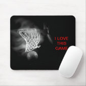 Basketbal Ik hou van dit spel Muismat (Met muis)