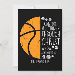 Basketbal Ik Kan Dingen Bijbelvers God Jezus Kaart