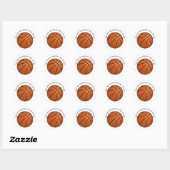 Basketbal Illustratie Ronde Sticker (Vel)