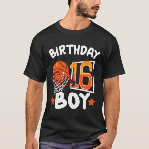 Basketbal IM 16 jaar oud 16e verjaardag jongen Dec T-shirt