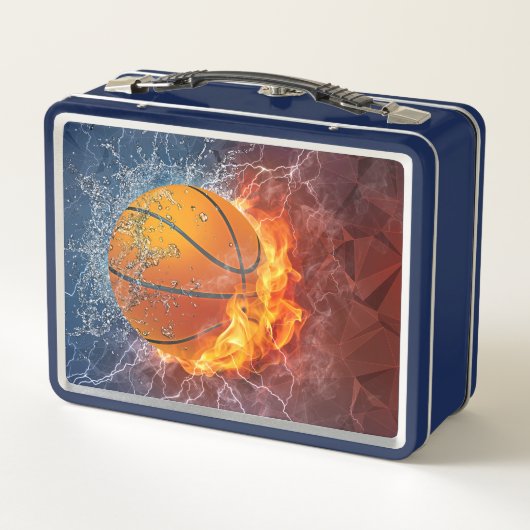 Basketbal in brand (Achterkant)