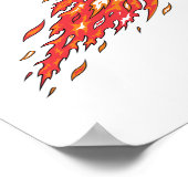 basketbal in brand poster (Hoek)