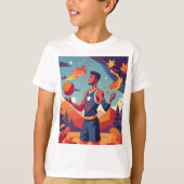 Basketbal in de Herfst T-shirt (Voorkant)
