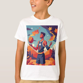 Basketbal in de Herfst T-shirt