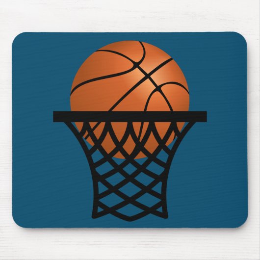 Basketbal in de hoop muismat (Voorkant)