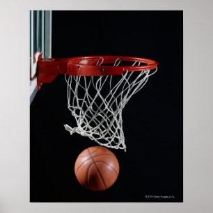 Basketbal in Hoepel Poster