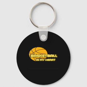 Basketbal in mijn hart Grappig S - cadeau voor Sleutelhanger