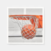 basketbal in net servet (Voorkant)