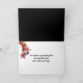 Basketbal in net voor coach dank u kaart (Binnen)