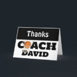 Basketbal in net voor coach dank u kaart<br><div class="desc">Basketbal in net voor dank aan Coach. Alle tekst kan worden bewerkt.</div>