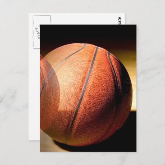 Basketbal in Schaduwen Close-up Verticale Post Kaa Briefkaart (Voorkant / Achterkant)