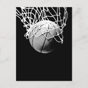 Basketbal in Schaduwen Close-up Verticale Post Kaa Briefkaart
