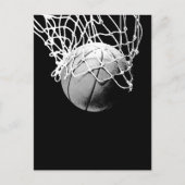 Basketbal in Schaduwen Close-up Verticale Post Kaa Briefkaart (Voorkant)