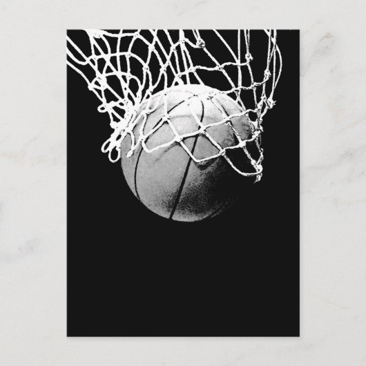 Basketbal in Schaduwen Close-up Verticale Post Kaa Briefkaart (Voorkant)