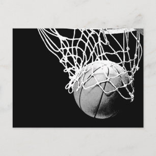 Basketbal in Schaduwen Close-up Verticale Post Kaa Briefkaart