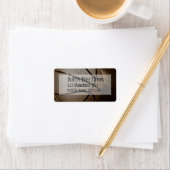 Basketbal in Sepia Adresetiketten Etiket (Insitu)