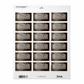 Basketbal in Sepia Adresetiketten Etiket (Full Sheet)