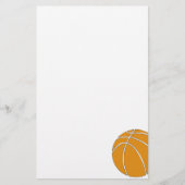 Basketbal in traditioneel Sinaasappel en grijs Briefpapier (Voorkant)