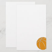 Basketbal in traditioneel Sinaasappel en grijs Briefpapier (Voorkant / Achterkant)